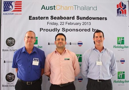 (L to R) Kevin Watkins, GM of Piper Plastic (Thailand), Sam Mizzi, MD of McConnell Dowell Constructors Thai Ltd., and Andy Hall, Operations Director of CEA.