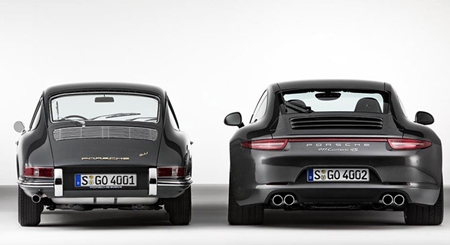 Porsche rear view for 50 years.