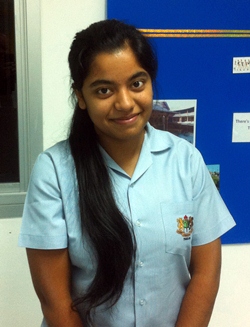 GIS star student Salena, who passed her IGCSE First Language early - and gained an A grade!