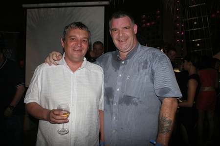 (L to R) Terrence Allen Collins (The Vineyard) and Joe Cox (Defence International Security Services).