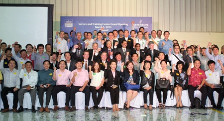 Emerson and their customers and partners give a roaring cheer for a new success.