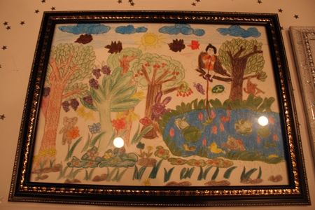 Children’s art from Ban Jing Jai were in demand during the auction.
