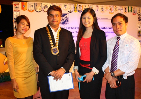 (L to R) Sudaporn Changthong, of Infinity Magazine, Tony Malhotra, Janya Rattanaliam and Neil Maniquiz from Bangkok Hospital Pattaya.