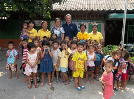 Pim, staff and some of the children.