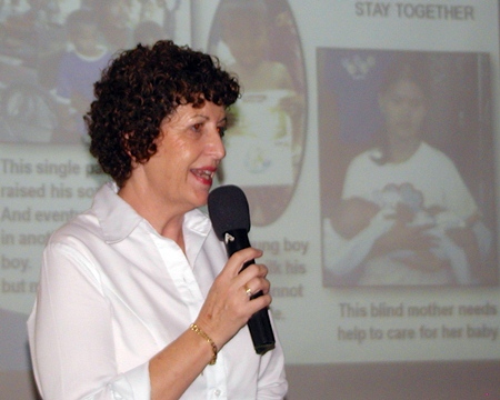 PCEC’s speaker for the 3rd of March was Cesca Tompkins - she and husband Kevin run the Mercy Centre, dedicated to caring for Pattaya’s less fortunate children, who may not be orphans but for one reason or other are not receiving care and nutrition. The Mercy Centre was established in the year 2000 by Fred and Dianne Doell, who saw people in need in the slums of Pattaya and started to bring them food and life essentials.