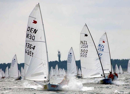 OK dinghy’s compete in the 2011 World Championship. (Photo/okdia.org)
