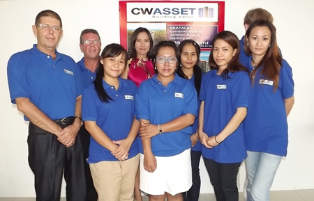 The CW Asset Co. sales team pose for a photo at the March 16 party.