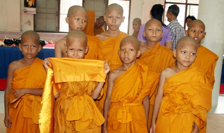 The newly ordained monks.