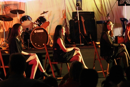 A trio of GIS girls performed at the MAD night.