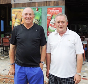 Geoff Stimpson (left) with Richard Pegler.