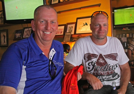 Ian Brimble with the ‘Montauk Mauler’ Mike Newbert.