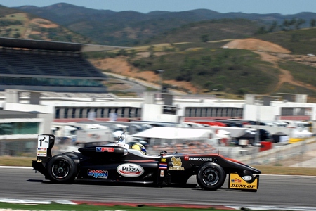 Stuvik steers his RP Motorsport F3 car to second place in Race 1 at the Portimao Circuit in Portugal, Saturday, May 11.