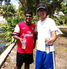 Collecting water samples from Koh Samet.