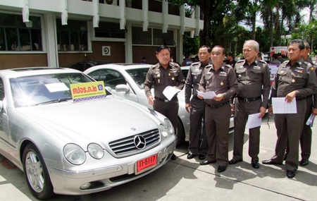 Police have seized 10 luxury cars illegally imported into Thailand.