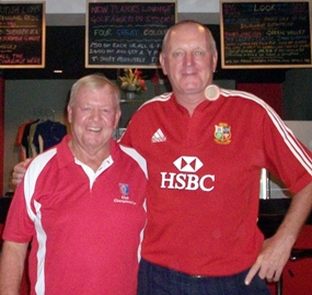 Joe Mooneyham (left) with Bob Newell.