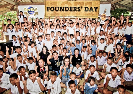 ‘Love All Serve All’ is one of the founding concepts of the Hard Rock philosophy.