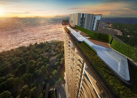 Baan Plai Haad’s location offers stunning views over Pattaya Bay and beyond.