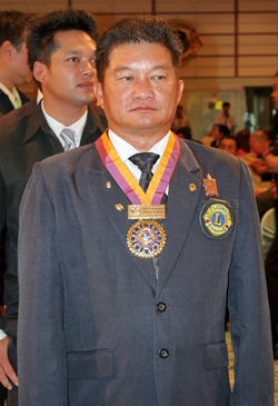 Vichan Suthampong, president of the Lions Club of Chonburi-Sriracha Club 2013-2014.