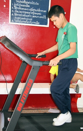 The older students will now use the treadmill for athletics training.
