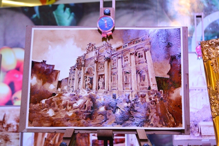 Trevi Mountain by Thanakorn Sueb-am, winner of the Ripley’s Believe It or Not! coffee painting in the higher education category.