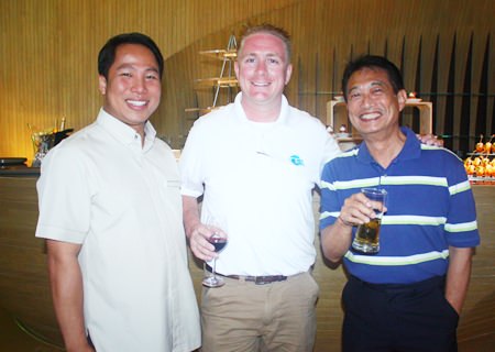 (L to R) Dhaninrat Klinhom, Marketing Communications Manager, Hilton Pattaya, Michael Parham, Business Development Manager and Conrad Lowe, Financial Controller, CEA.