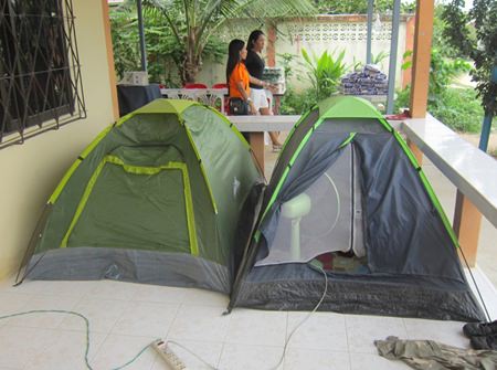 Tents had to be erected.