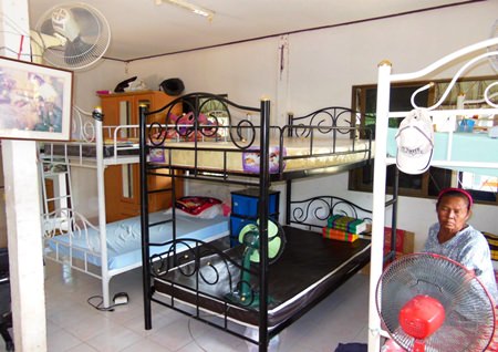 The bunk beds solve the problem.