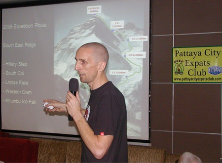 David Cole, PCEC’s speaker for the 28th of July, is one of few Australians to have climbed all the highest peaks on seven continents. He shared with PCEC members the preparations and climb of Mt Everest, which he summited on 21st of May, 2008.