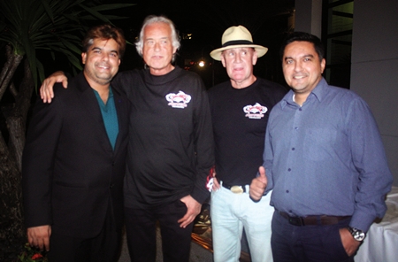(L to R) Tony Malhotra, Jimmy Page, Alan Whiteway and Prince Malhotra celebrate the end of a great evening.