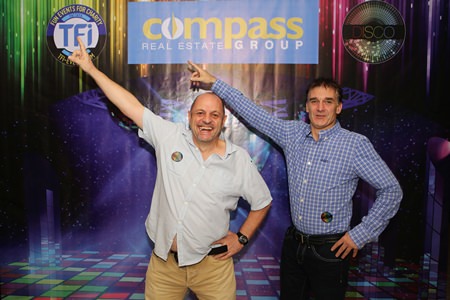 Rob Rowcett and Peter Knight from Compass Real Estate, the sole sponsor for the TFI Disco night, are in the mood for some Saturday Night Fever.