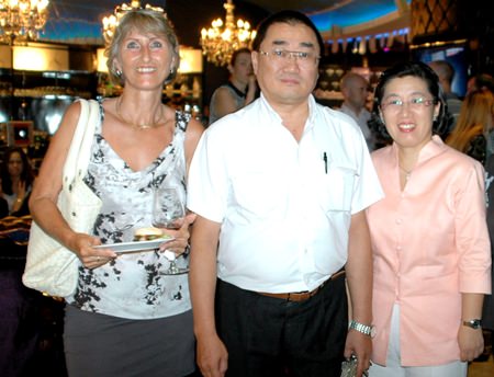 (L to R) Esther Kaufman, MD of My Office Travel, Kim and Pascal Schnyder, owners of Casa Pascal Fine Dining.