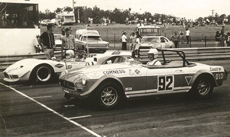 MGB on front row of grid 1970.