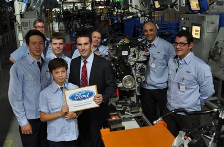 Students Owen Walton, Luke Daly and Bobby Frefel join their teachers, Mr Press, Mrs McKenna and Mr Daly on an unforgettable tour of the Ford assembly plant.