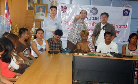 Chonburi police have arrested a gang of police impersonators, drug dealers, loan sharks and gamblers on Koh Larn.