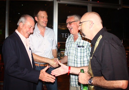 (L to R) Mr. 6th cycle has a laugh with Jonathan, Steve Graham and Paul Azzopardi.