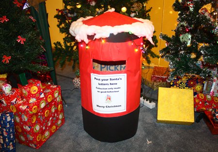 Santa’s Grotto was complete with a post box where children could post their Christmas toy wish lists and tell Santa what they wanted.