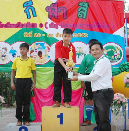 First place receives a big trophy.