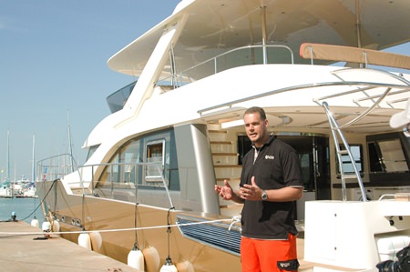 Bernard Lamprecht proudly introduces the state of the art Heliotrope to guests before conducting a grand tour of his baby.