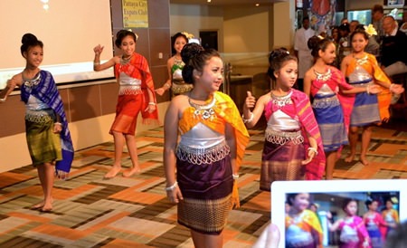 Toys ‘Angels’ (orphans of the Pattaya Orphanage, managed by Toy) perform traditional Thai dances for the appreciative audience, members of Pattaya City Expats Club.