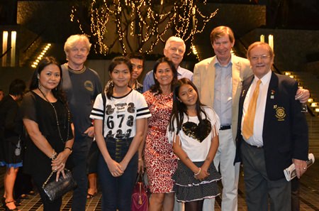 Jan Olav Aamlid (2nd right), MD of Pattaya Self Storage, the main sponsor of the charity concert together with his family and friends.