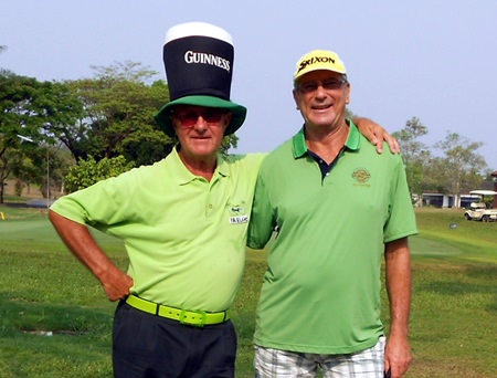 Howard Stanley and Bryan Rought get into the St. Patrick’s Day spirit.