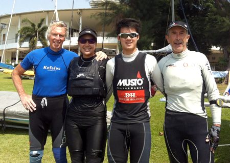 Top Laser Radial sailors (from L to R): Neil Dunkley, Kamolwan Chanyim, Jevyn Ong and Max Hunt.