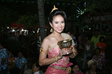 A pretty angel visits from heaven to bless humans during the Rice Festival.