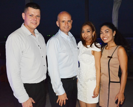 (L to R) Carl Duggan, Executive Assistant F&B Manager, Dominique Ronge, General Manager, Supparatch Piyawacharapun, F&B Sales and Marketing Manager and Sirilak Khampan, PR and Sales Manager, of the Centara Grand Pratamnak Resort Pattaya.