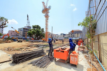 Construction work well underway on The Base Central Pattaya.