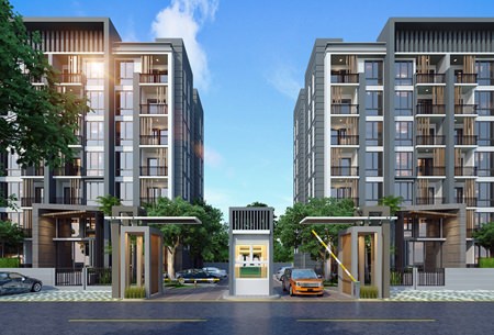 Infiniti Condominium will offer 152 units in 2 separate 7-storey buildings.