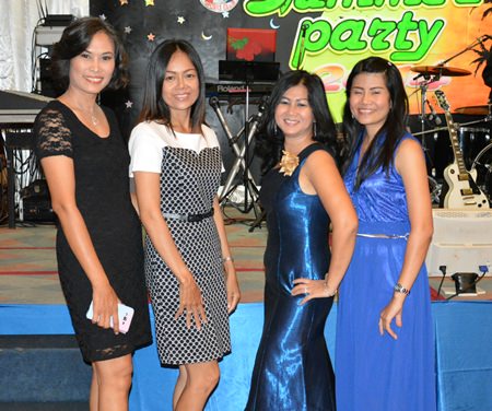 Noi Emmerson (2nd right) Public Relations Chair of PSC in a line up with her beautiful friends.