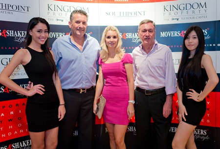 Cees Cuijpers the founder of M&S is joined by Irina Breslavtseva Vice President of Marketing and CEO Nigel Cornick from Kingdom Property the sponsors for M&S in Pattaya and Bangkok along with two lovely hostesses.