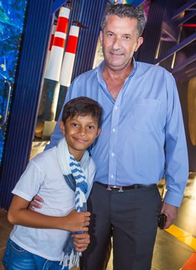 Movers & Shakers founder Cees Cuijpers with his 8 year old son Chester.