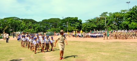 More than 1,500 boy and girl scouts came together in Pattaya to celebrate the 103rd anniversary of the founding of the Boy Scouts in Thailand.